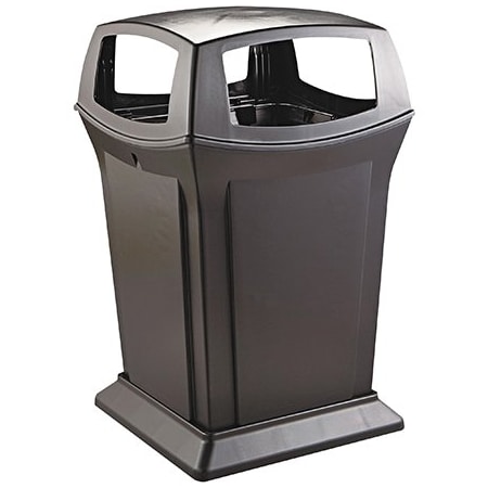Rubbermaid Rubbermaid Ranger Trash Can - 45 Gallon, 4-Way, Black BUY00030818